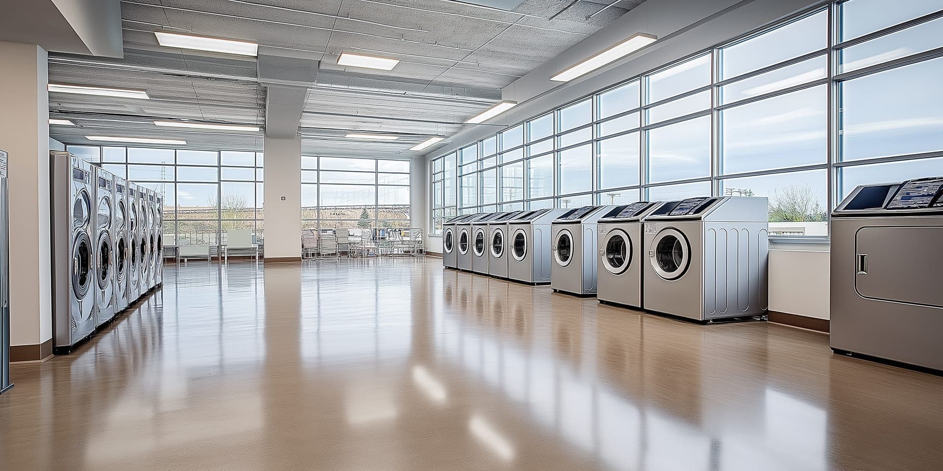 Artist's render of the laundromat at V² Development Plaza
