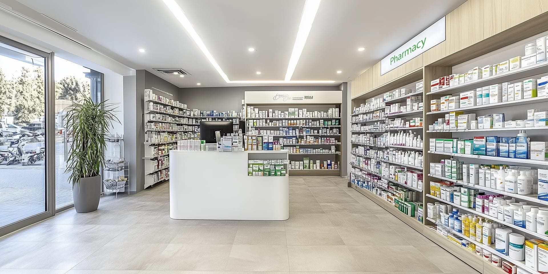Artist's render of the pharmacy at V² Development Plaza