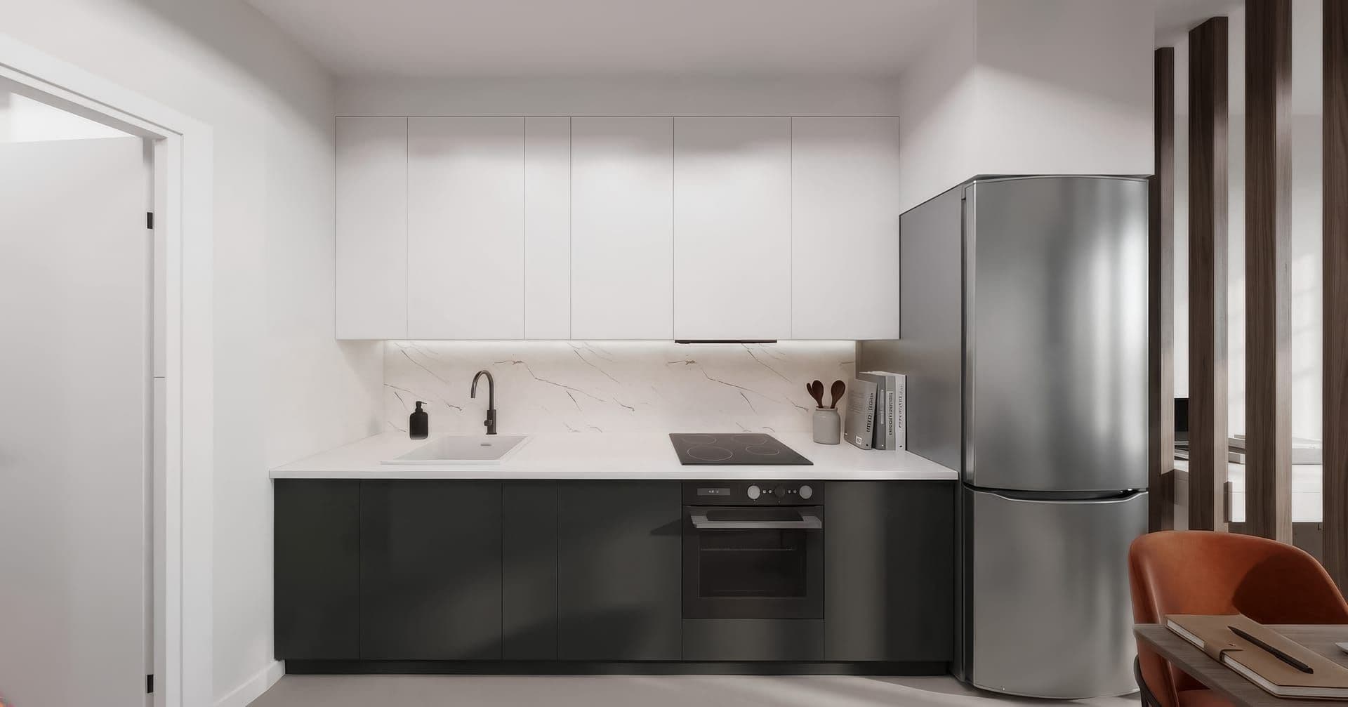 Artist's render — representative model interior, not a photograph of this specific unit